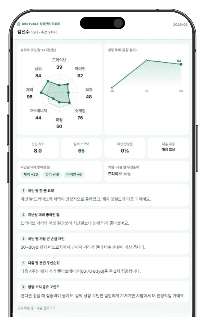 8축 성장 리포트